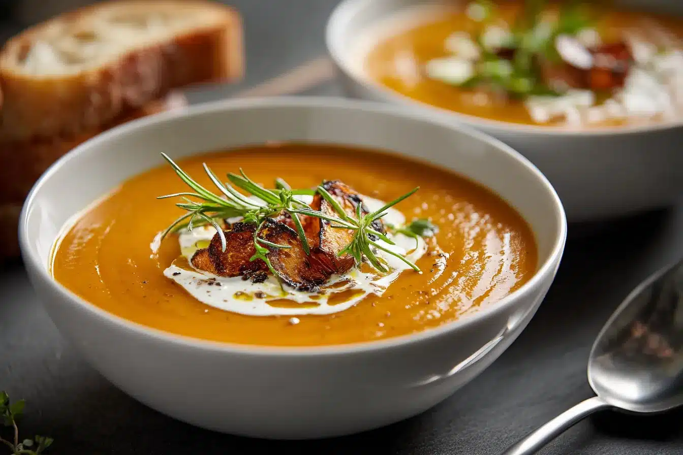 Delicious Roasted Sweet Potato Soup Recipe for Cozy Nights 2 Roasted Sweet Potato Soup upscaled 68b794f22e32f