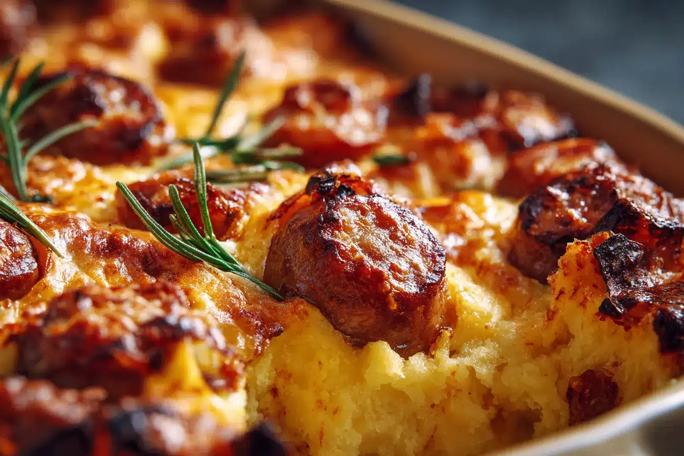 Savory Sausage Polenta Bake Easy Dinner Recipe Delight 3 Sausage and Polenta Bake upscaled 68bb09b6712b2