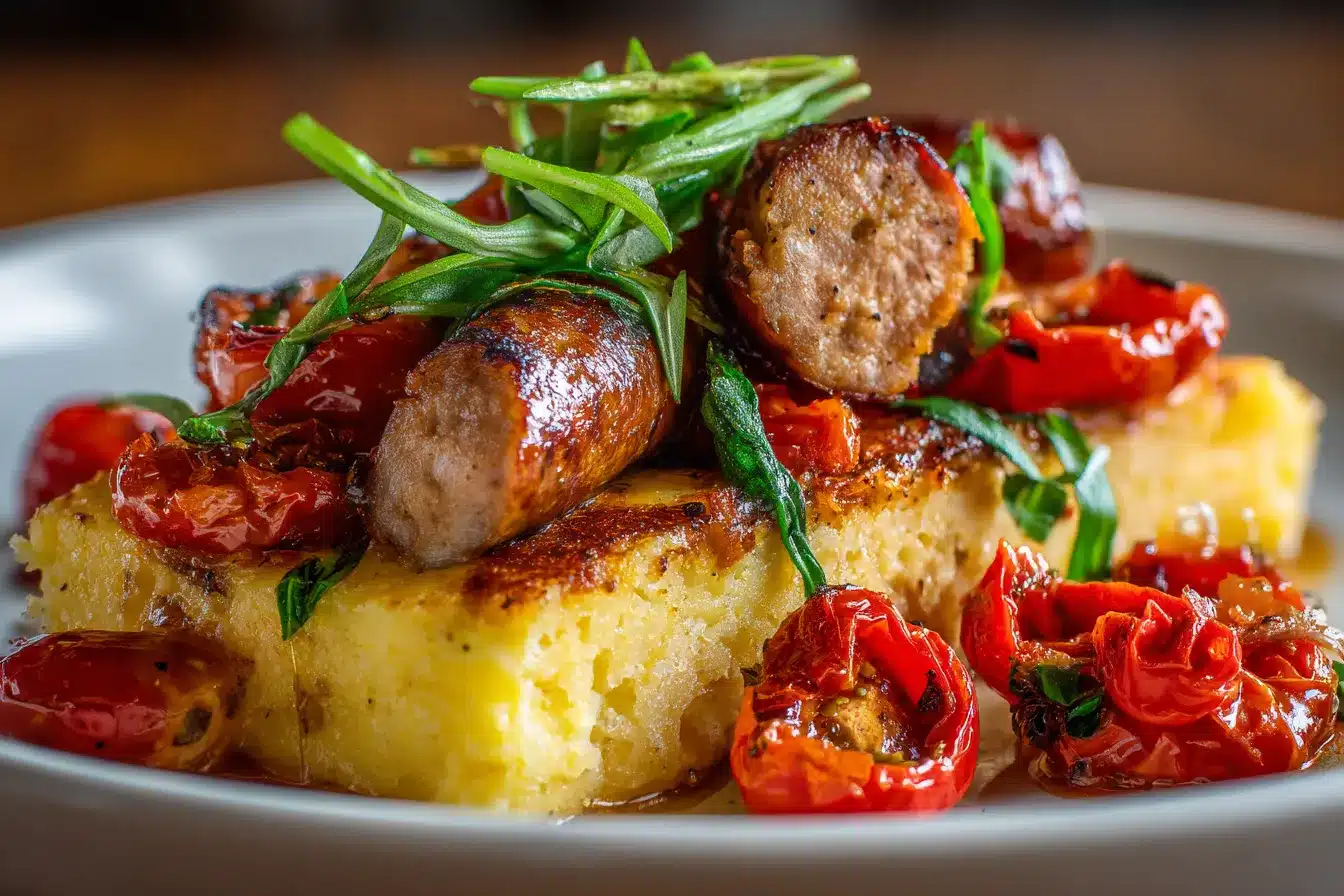 Savory Sausage Polenta Bake Easy Dinner Recipe Delight