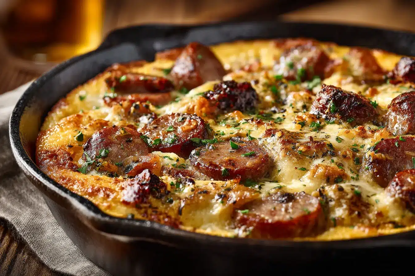 Savory Sausage Polenta Bake Easy Dinner Recipe Delight 1 Sausage and Polenta Bake upscaled 68bb0b1e28495