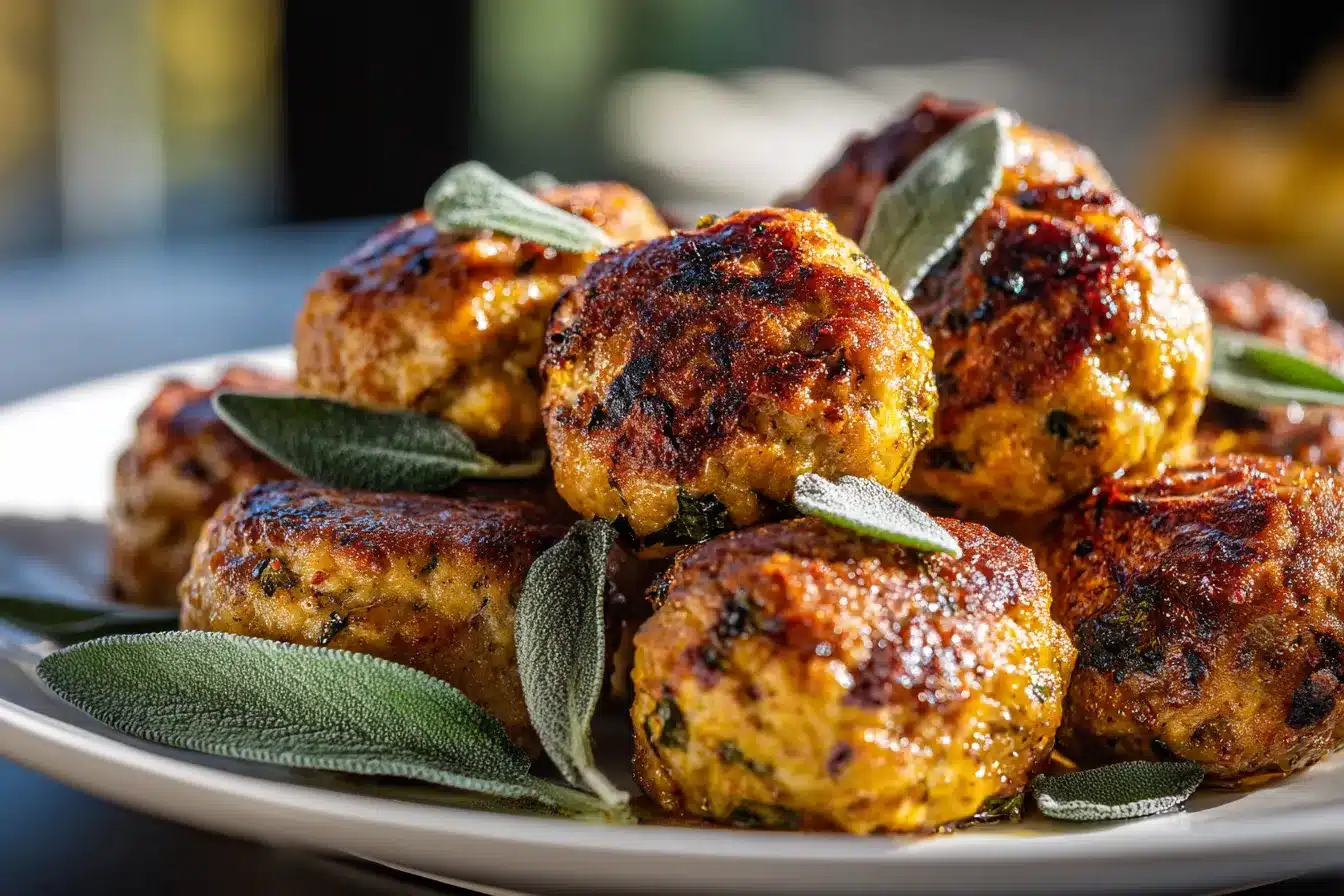 Savory Pumpkin Sage Turkey Meatballs Fall Feast Delight 1 Savory Pumpkin Sage Turkey upscaled 68ca171aa8d09