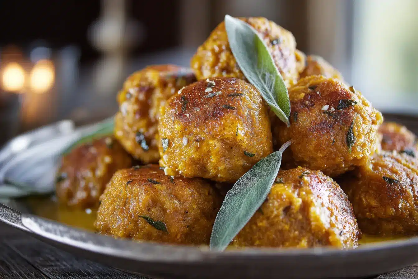 Savory Pumpkin Sage Turkey Meatballs Fall Feast Delight 3 Savory Pumpkin Sage Turkey upscaled 68ca178ba5ea6