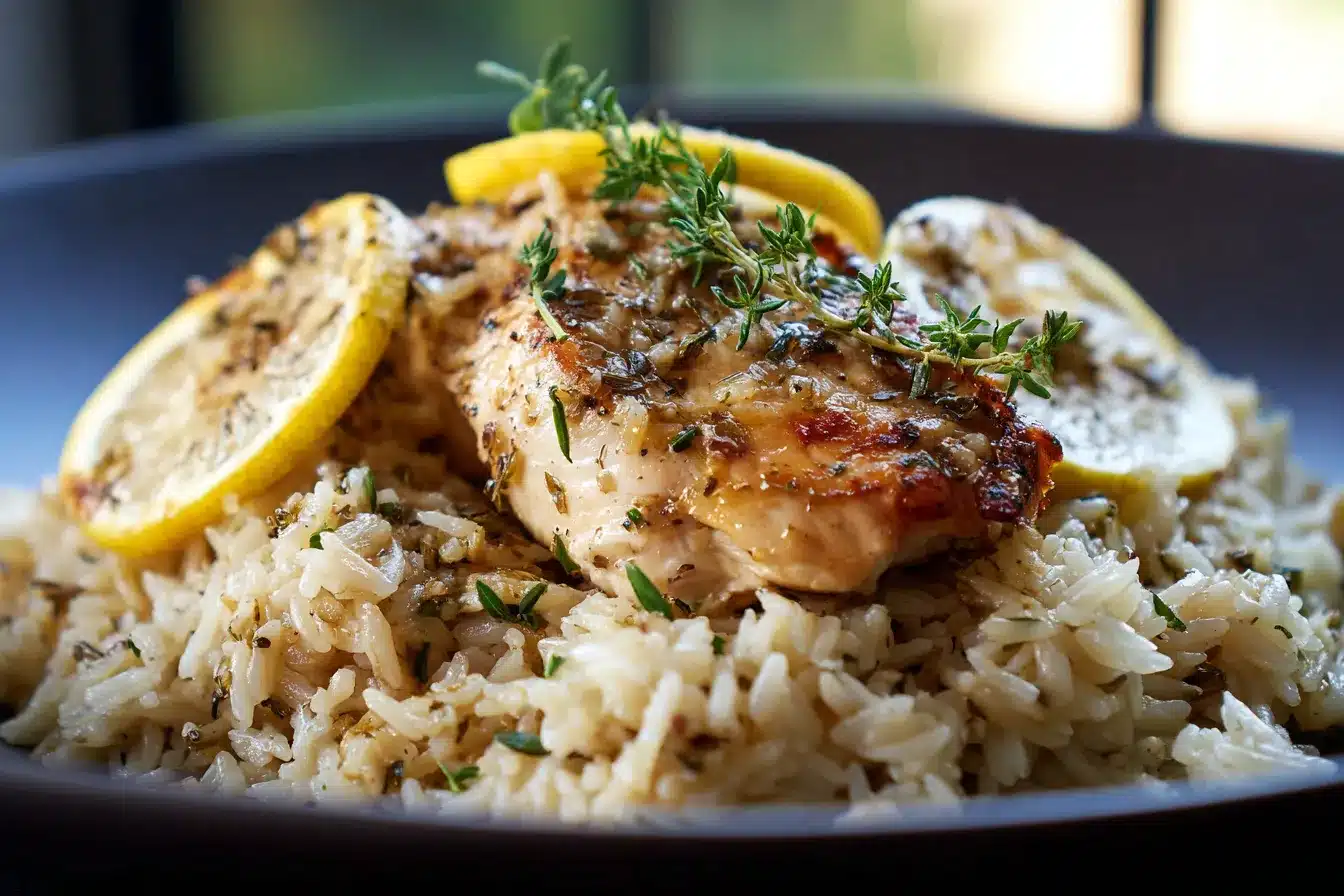 Succulent Slow Cooker Lemon Herb Chicken Rice Recipe Easy