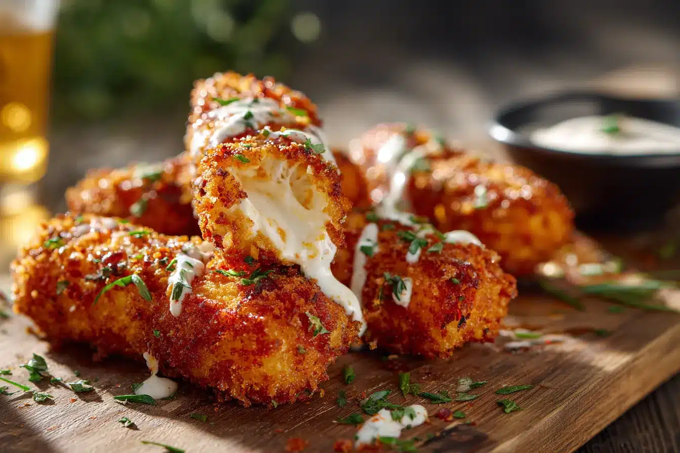 Irresistible Spicy Buffalo Chicken Mozzarella Sticks Recipe