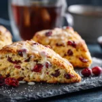 Zesty CranberryOrange Scones Irresistibly Creamy Delight 4 Zesty Cranberry and Orange Scones with a Creamy Twist