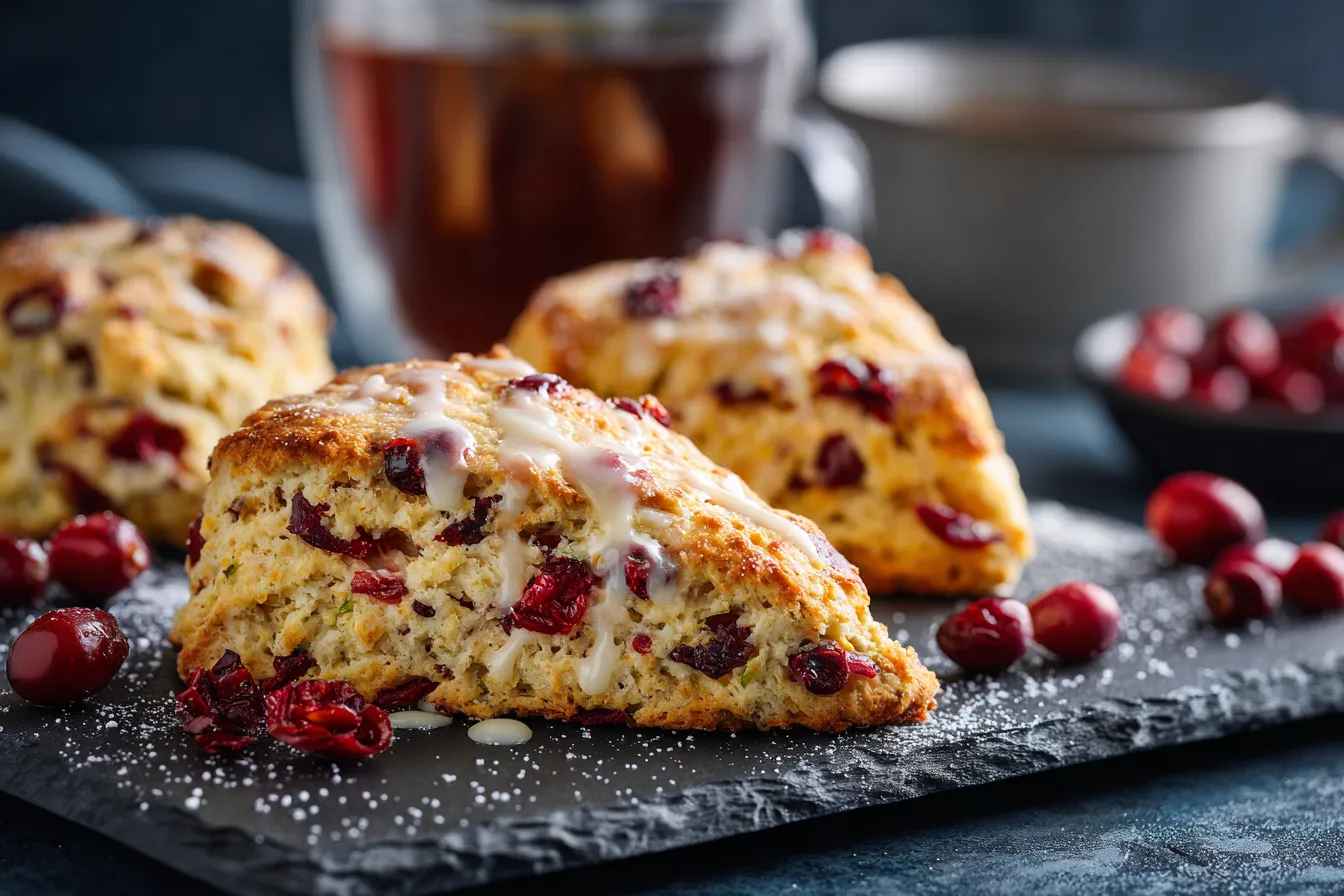 Zesty CranberryOrange Scones Irresistibly Creamy Delight