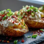 Spicy Mexican Baked Taco Potatoes
