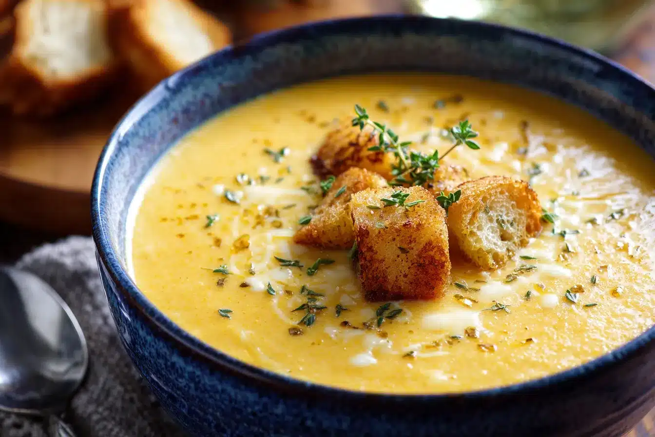 Delicious Cheddar Garlic Herb Potato Soup Recipe to Savor