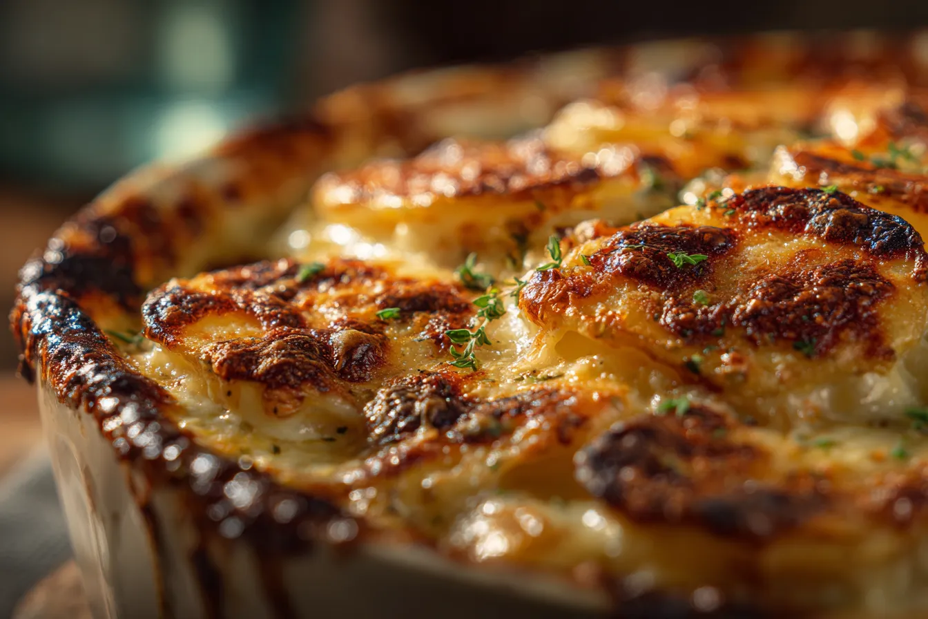 Irresistible Cheesy Potato Gratin Creamy Comfort Food Delight 2 Cheesy Potato Gratin upscaled 68e35b97b5382