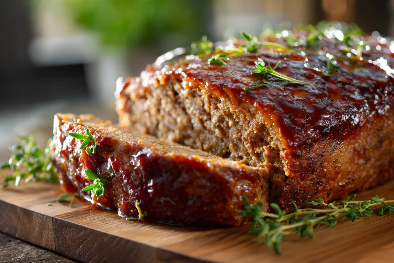 Delicious Classic Meatloaf Recipe with Sweet Savory Glaze 4 Classic Meatloaf Recipe with upscaled 68e34e3b27463