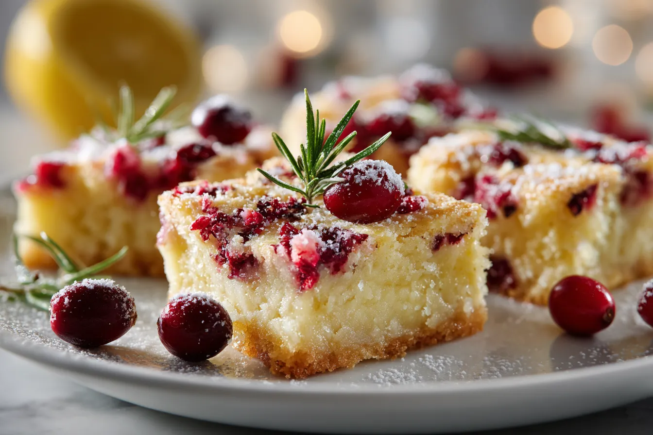 Irresistible Cranberry Lemon Bars Recipe Quick Delicious Treat