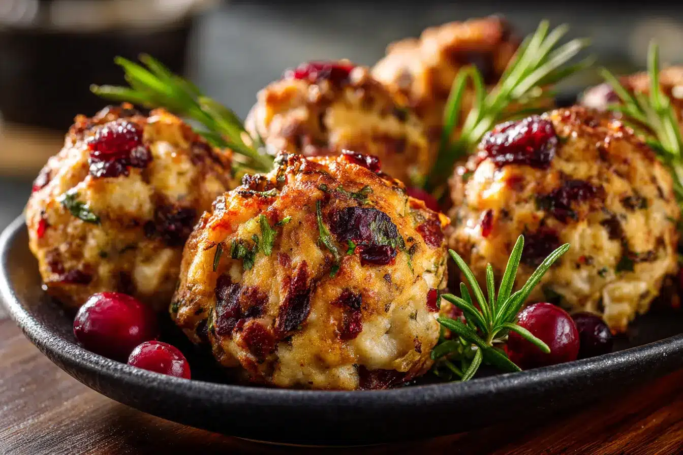 Delicious Cranberry Turkey Stuffing Balls An Easy Recipe 2 Cranberry Turkey Stuffing Balls upscaled 68dec2cb62014