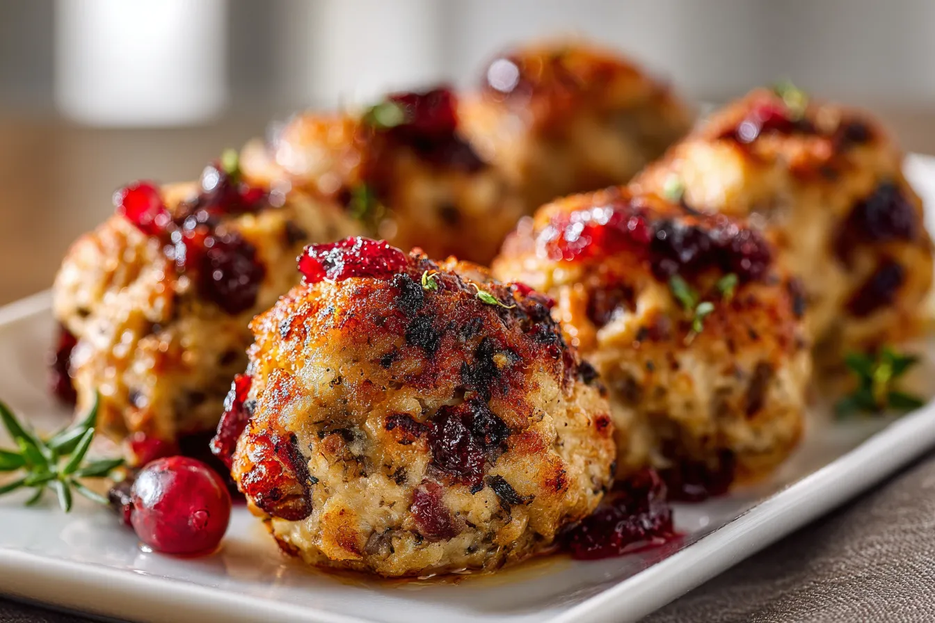 Cranberry Turkey Stuffing Balls upscaled 68f6067fb44ec