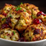 Cranberry Turkey Stuffing Balls