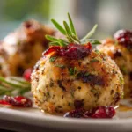 Savory Cranberry Turkey Stuffing Balls for Delectable Feasts 4 Cranberry & Turkey Stuffing Balls