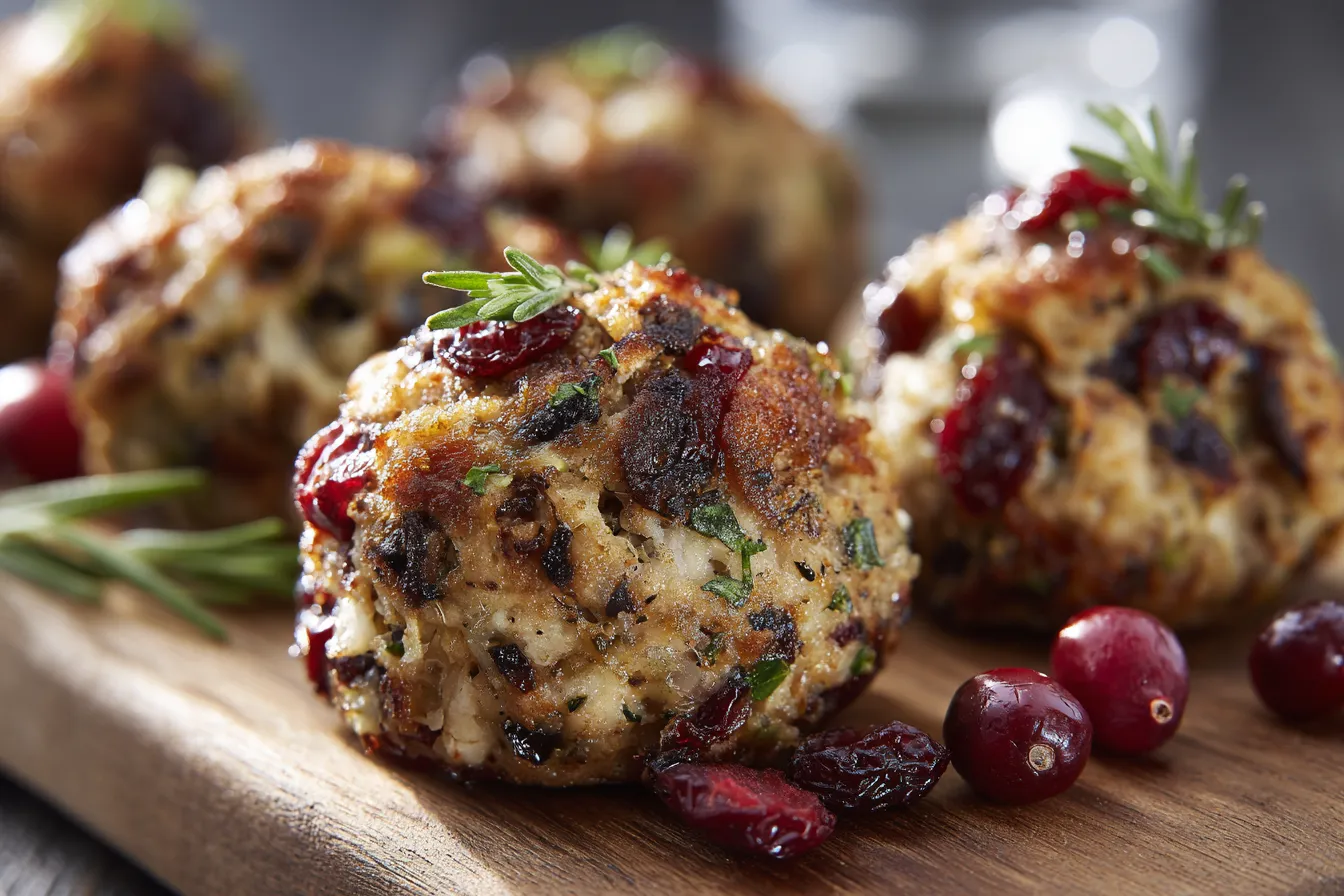 Delicious Cranberry Turkey Stuffing Balls MustTry Recipe