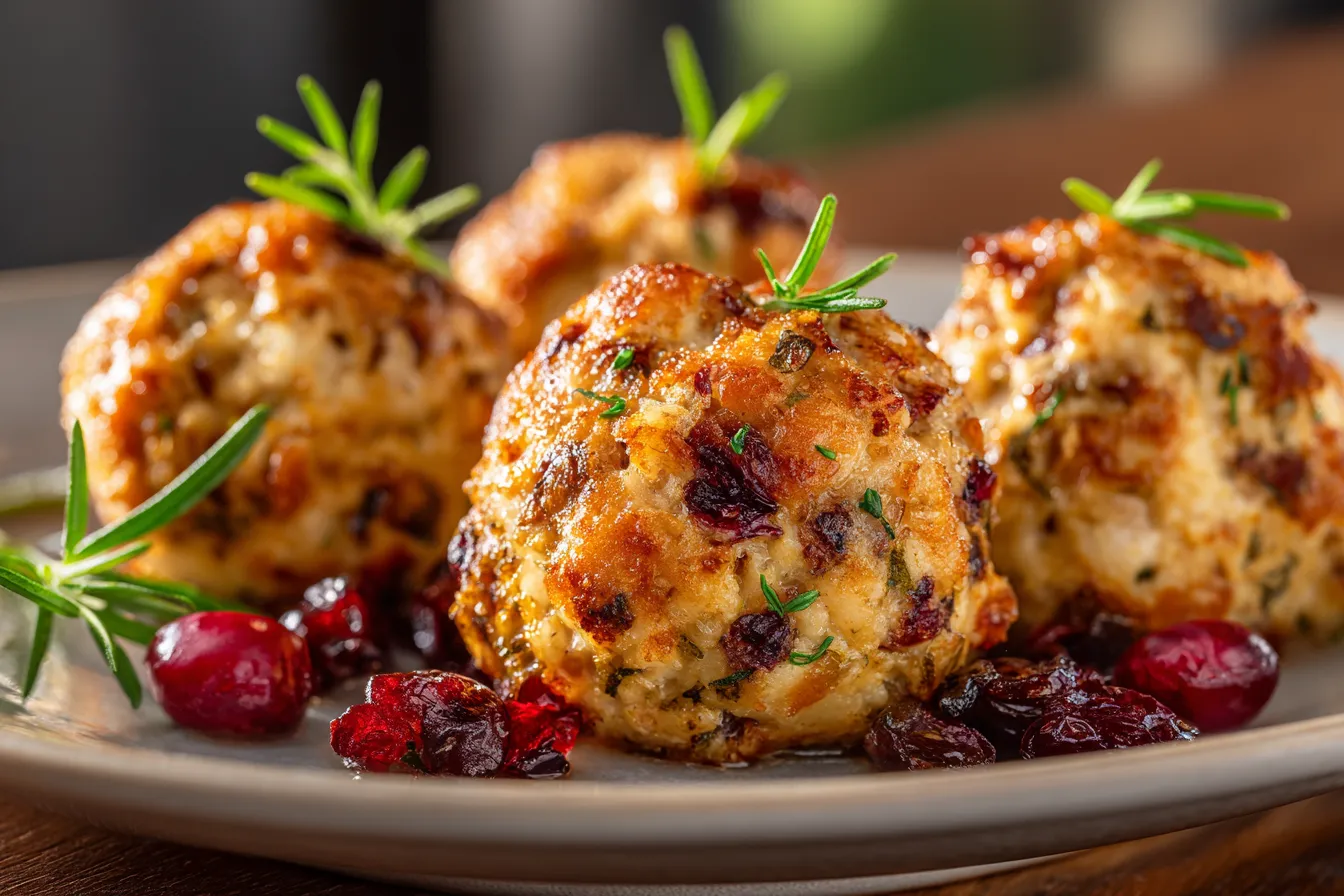 Irresistible Cranberry Turkey Stuffing Balls Recipe for All 1 Cranberry and Turkey Stuffing upscaled 68eb90c435fe1