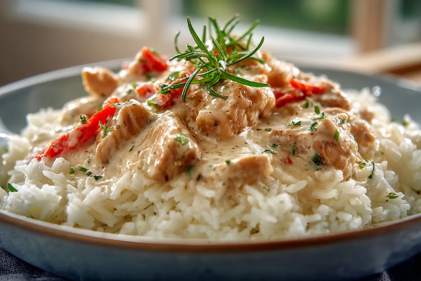 Irresistible Creamy Smothered Chicken Rice Recipe Delight