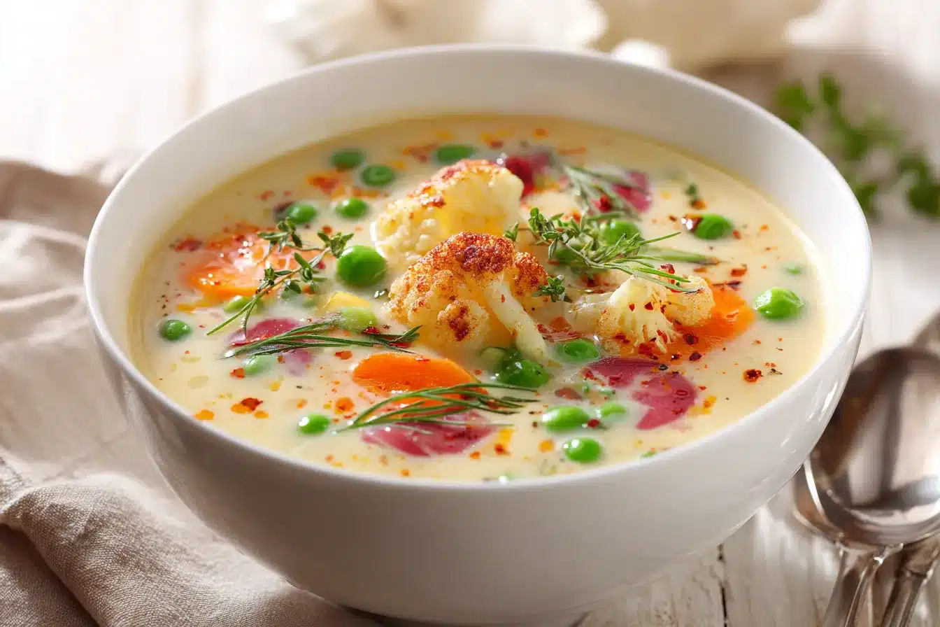 Delicious Creamy Veggie Soup Comforting Healthy Recipe 2 Creamy Vegetable Soup upscaled 68dc8c4ec234a