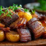 Crispy Beef Bacon Honey Roasted Potatoes