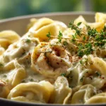 Crockpot Chicken Alfredo Tortellini