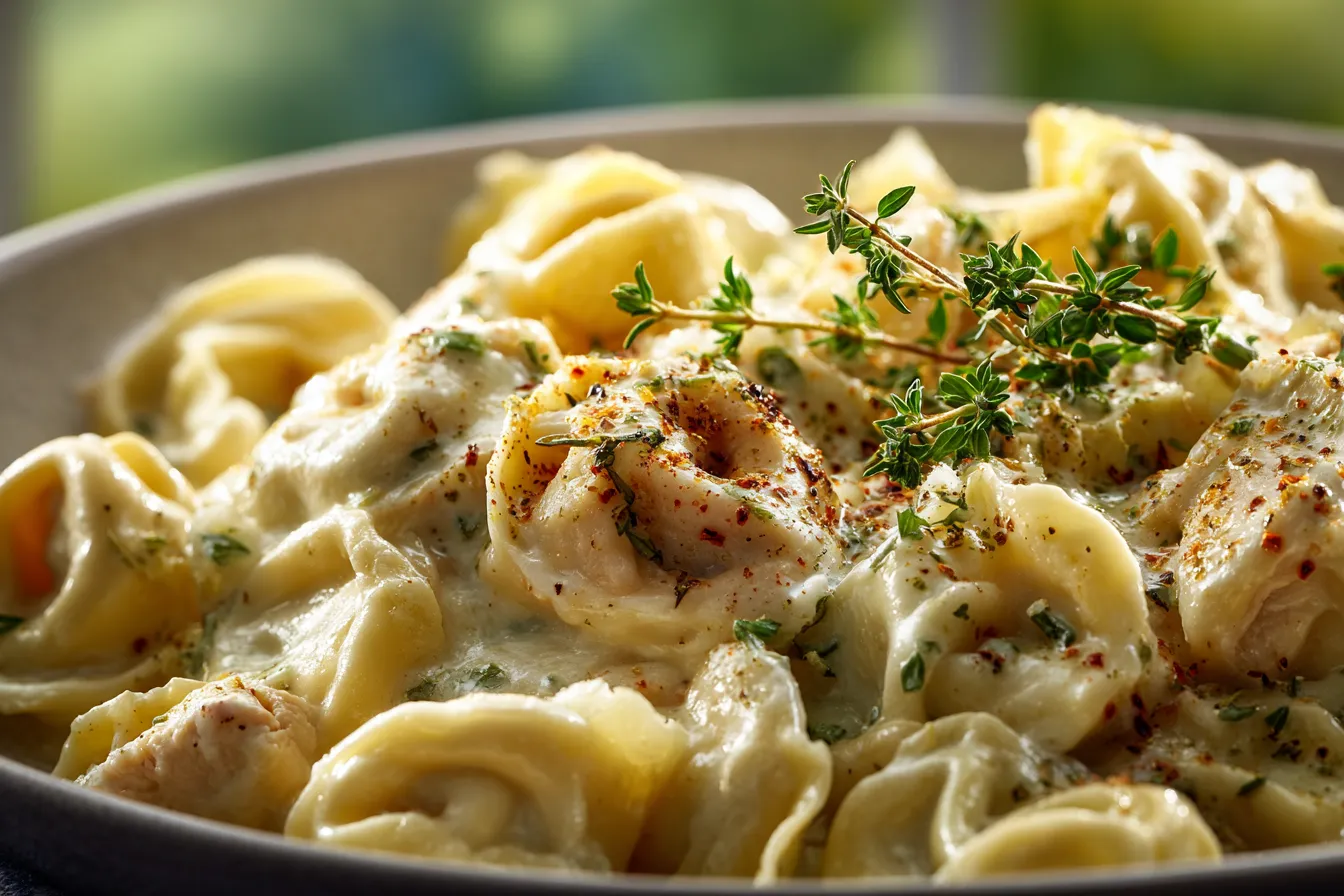 Savory Crockpot Chicken Alfredo Tortellini Recipe Youll Love