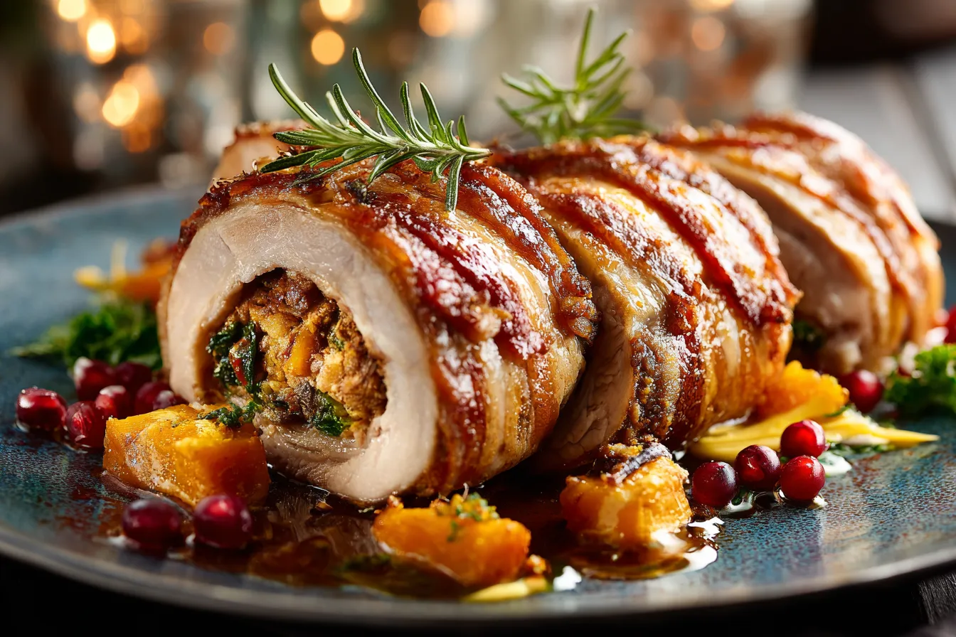 Mouthwatering Christmas Stuffed Pork Roast Recipe for Holidays