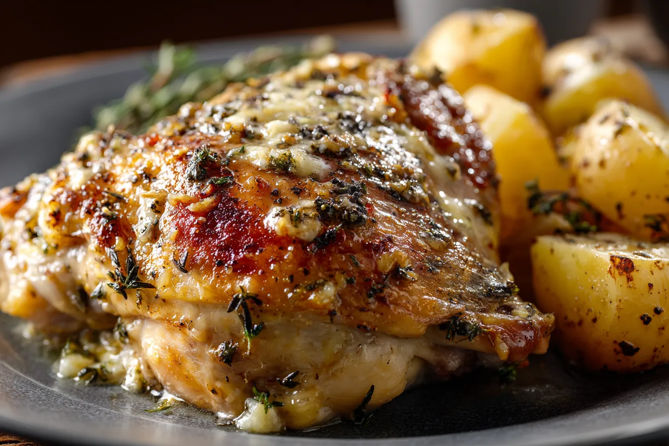Effortless Garlic Parmesan Crockpot Chicken Potatoes Recipe