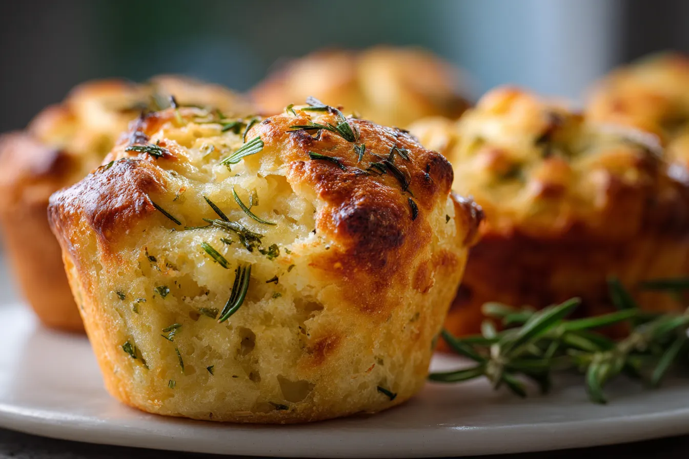 Delicious Easy Garlic Rosemary Focaccia Muffins Recipe