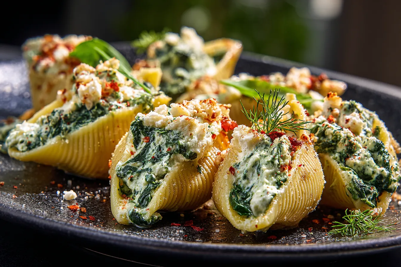 Delicious Easy Spinach Ricotta Stuffed Shells Recipe Reveal 1 Easy Spinach and Ricotta upscaled 68ef922774391