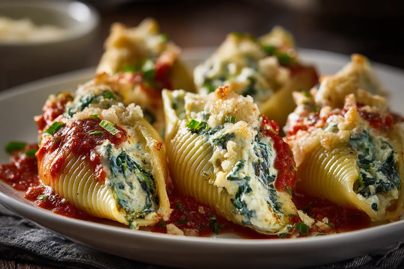 Delicious Easy Spinach Ricotta Stuffed Shells Recipe Reveal