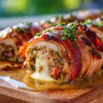 Easy Turkey & Stuffing Roll Ups with Creamy Gravy