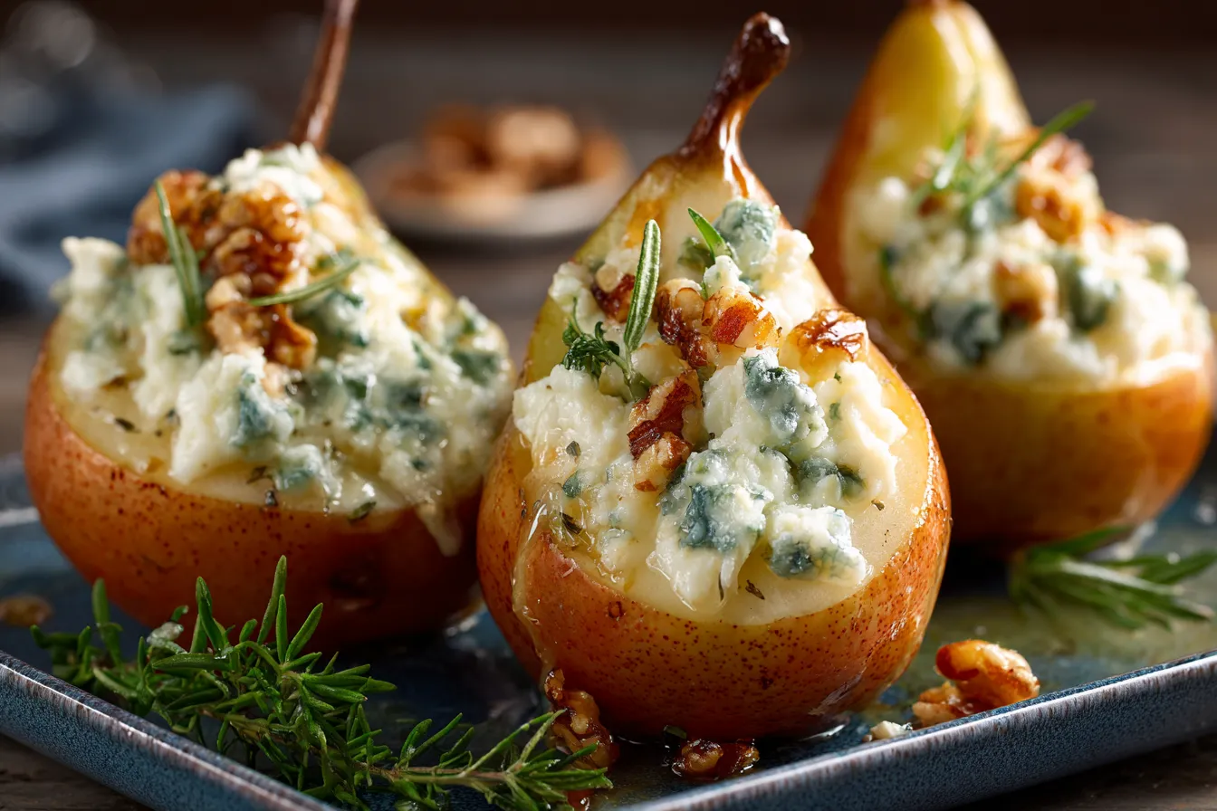 Savory Elegant Blue Cheese Stuffed Pears Recipe for Delight 3 Elegant Blue Cheese Stuffed upscaled 68ed0cae9161c