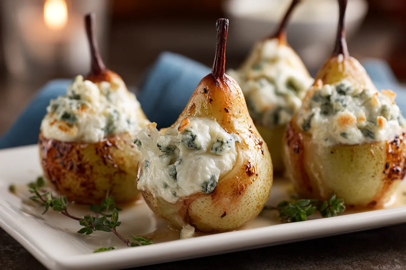 Savory Elegant Blue Cheese Stuffed Pears Recipe for Delight 2 Elegant Blue Cheese Stuffed upscaled 68ed0d275789f