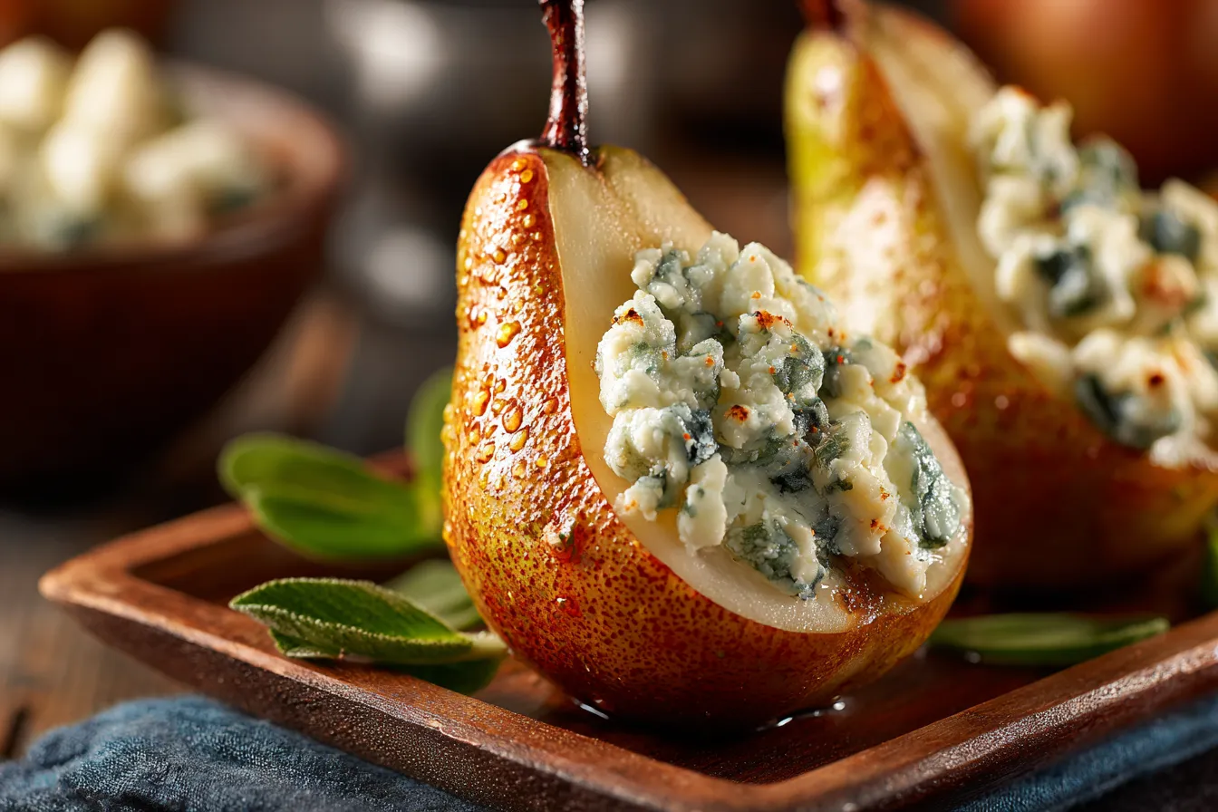 Savory Elegant Blue Cheese Stuffed Pears Recipe for Delight 1 Elegant Blue Cheese Stuffed upscaled 68ed0d9f12b2f