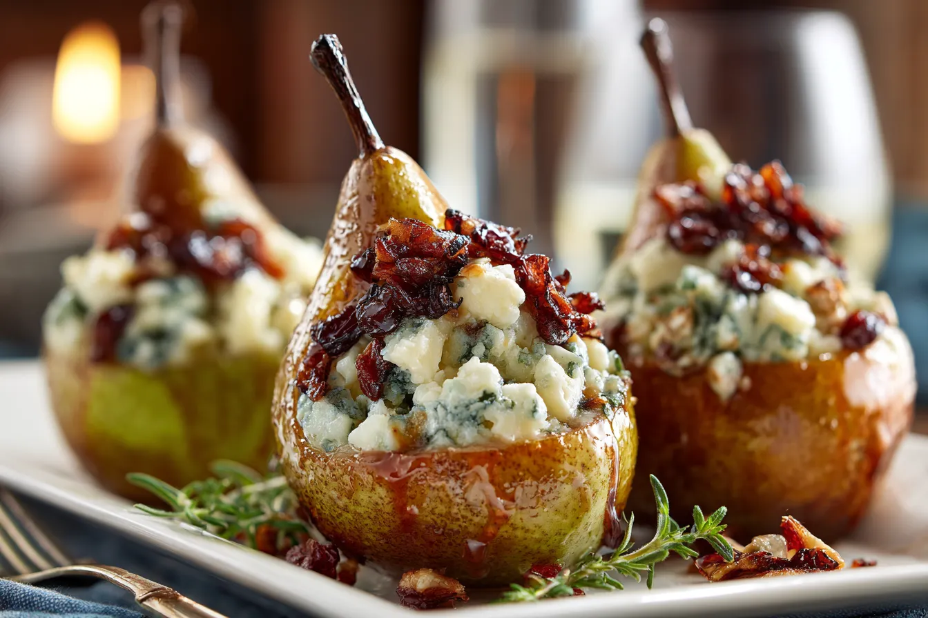 Delicious Elegant Blue Cheese Stuffed Pears Recipe Unveiled 4 Elegant Blue Cheese Stuffed upscaled 68ef6b7b52b97