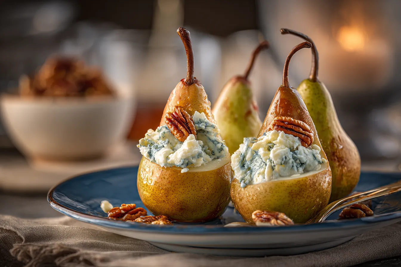 Delicious Elegant Blue Cheese Stuffed Pears Recipe Unveiled 2 Elegant Blue Cheese Stuffed upscaled 68ef6bf3b2a7d