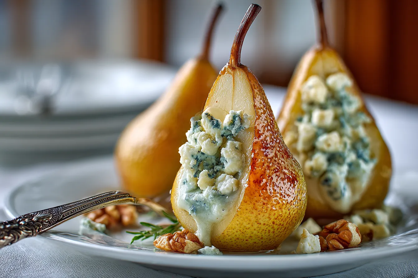 Delicious Elegant Blue Cheese Stuffed Pears Recipe Unveiled