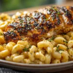 High Protein Honey Garlic Butter Chicken with Mac & Cheese