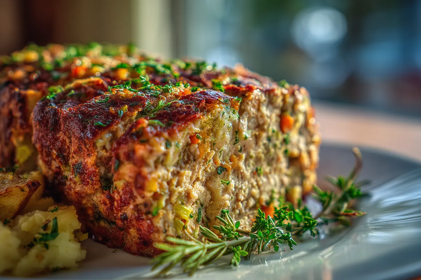 Ultimate Homemade Turkey Stuffing Meatloaf Recipe for Flavor 1 Homemade Turkey Stuffing Meatloaf upscaled 68f21583b797e