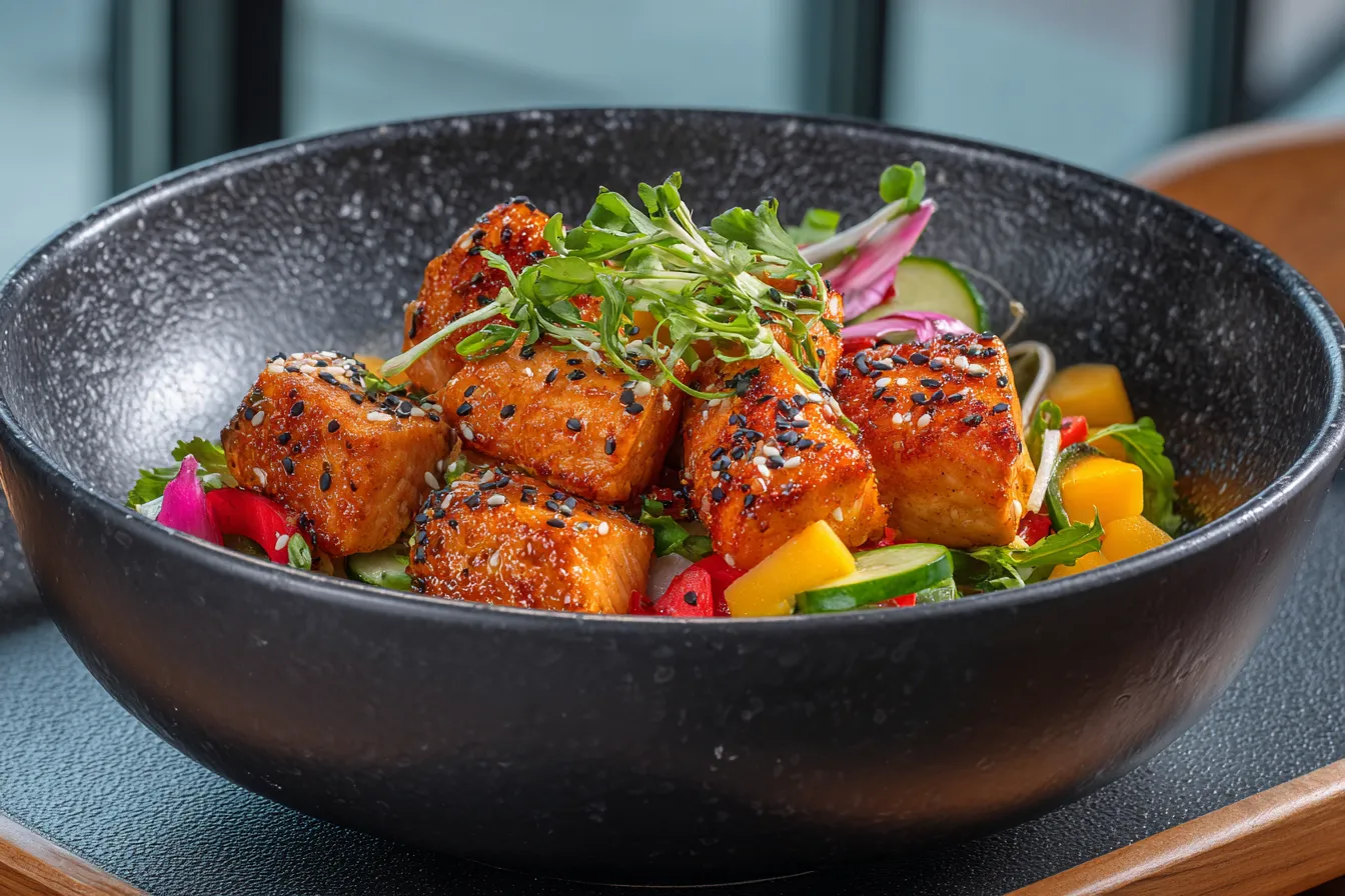 Honey Garlic Salmon Bites upscaled 68f8a58327962