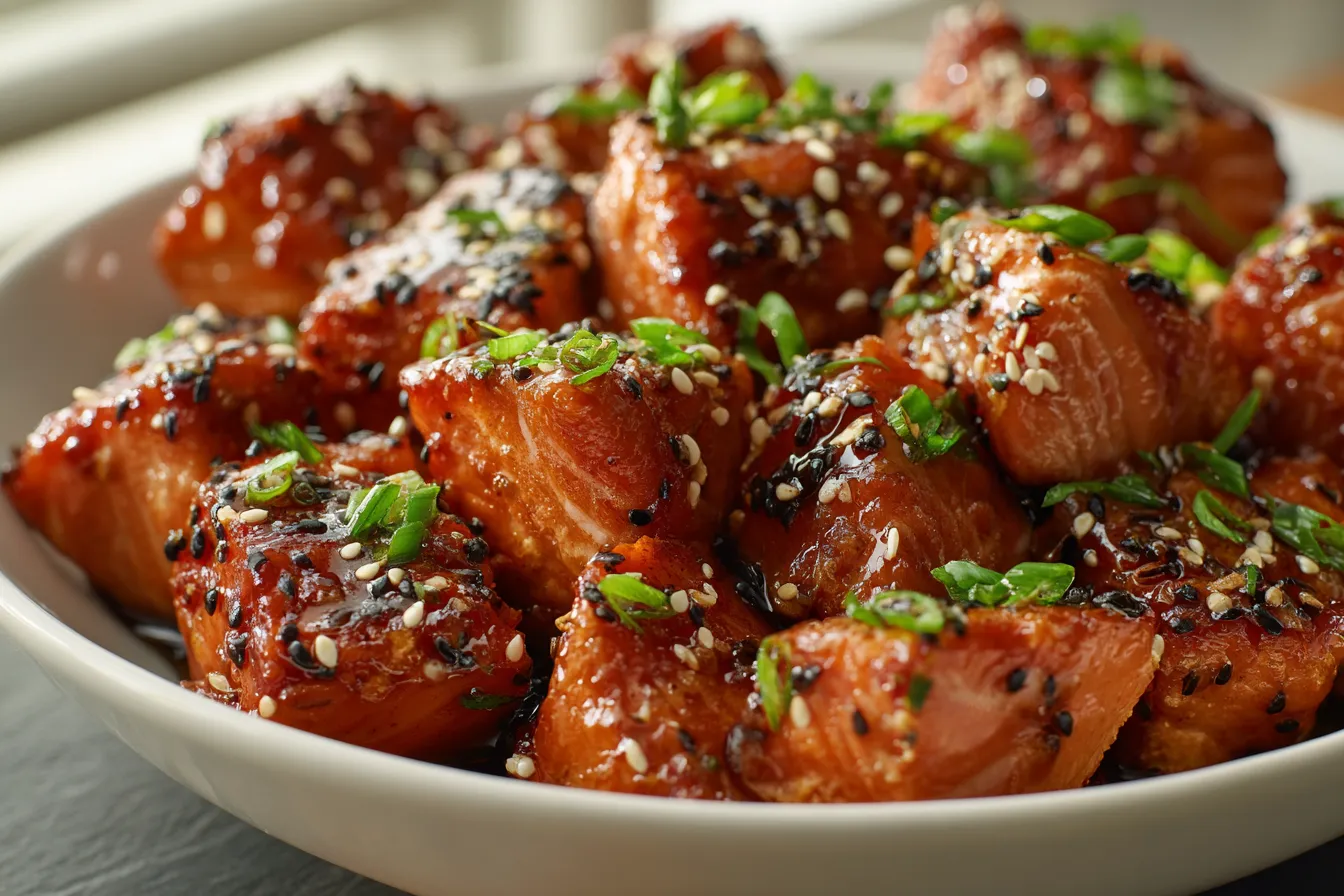 Delicious Honey Garlic Salmon Bites Bowl Easy Recipe Guide