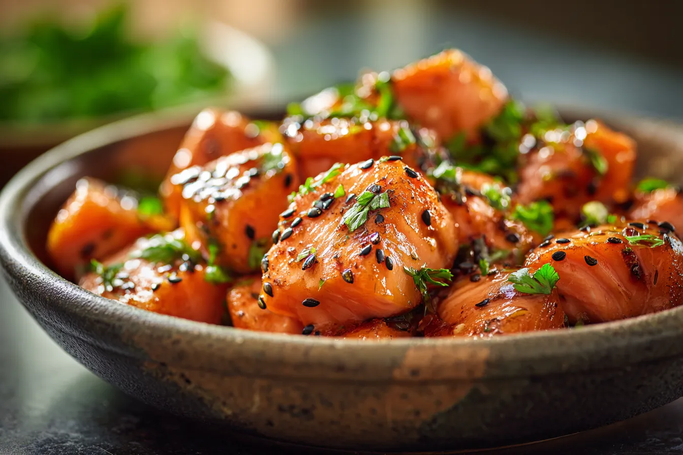 Honey Garlic Salmon Bites upscaled 68f8a6741dff6
