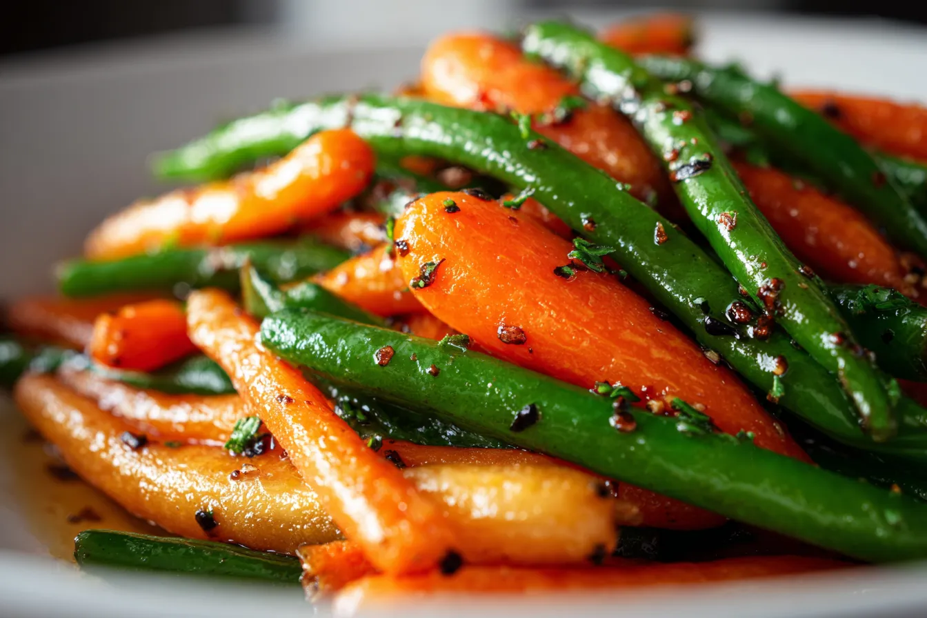 Irresistible Honey Glazed Carrots Green Beans Recipe