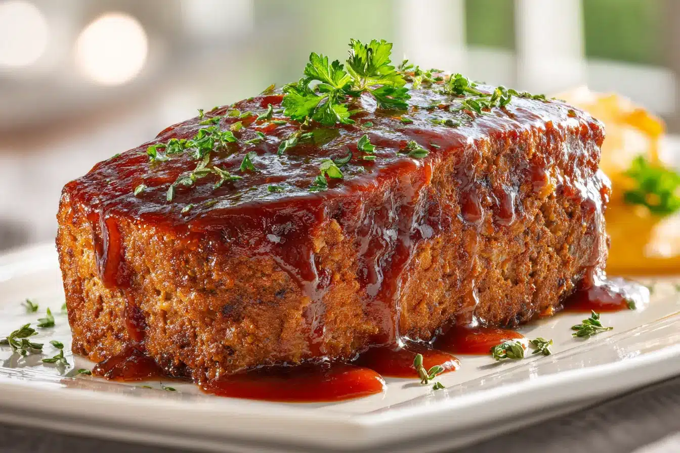 Irresistible Juicy Meatloaf with Sweet Brown Sugar Glaze 1 Juicy Meatloaf with Brown upscaled 68df0baf45213