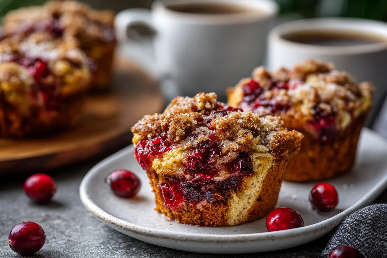 Scrumptious Leftover Cranberry Sauce Coffee Cake Muffins Recipe