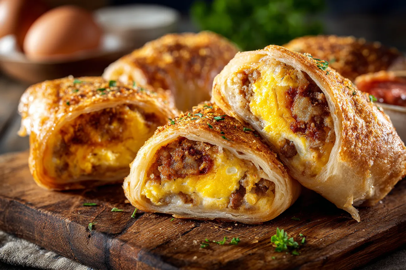 Irresistible Quick Delicious Sausage Egg Breakfast Rolls Recipe