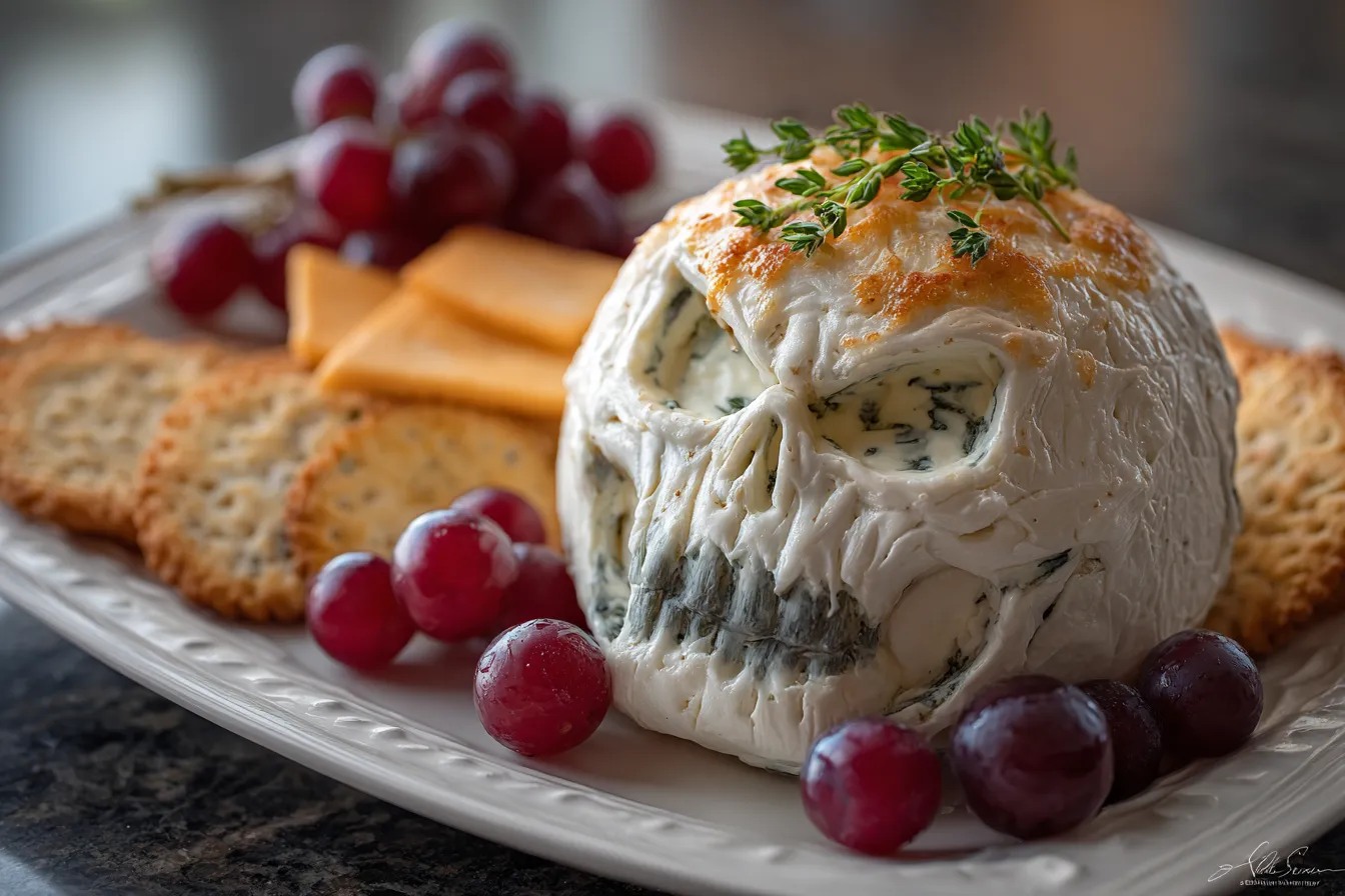 Irresistible Skellington Cheese Ball Appetizer Recipe for Parties 1 Skellington Cheese Ball Appetizer upscaled 68e8237f338c9