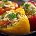 Irresistible Stuffed Bell Peppers w Rice Veggies Recipe 2 Stuffed Bell Peppers with Rice & Veggies