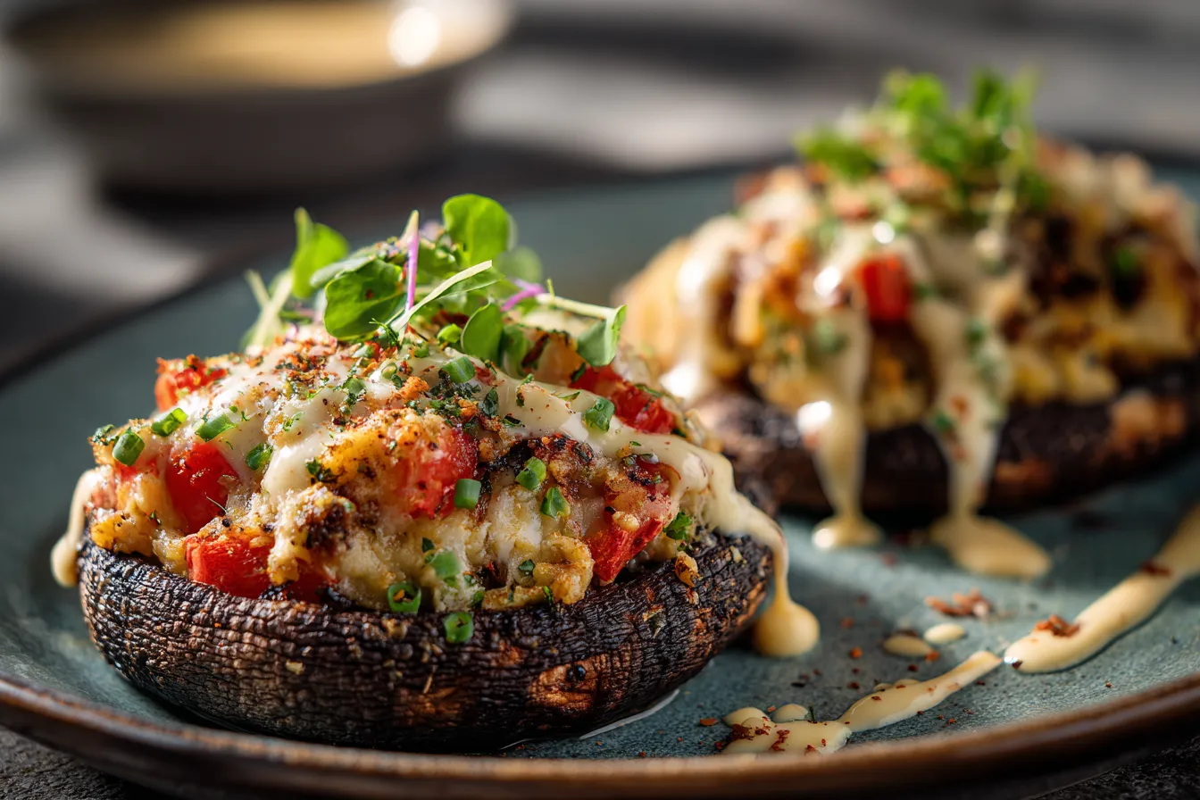 Ultimate Stuffed Portobello Mushrooms Recipe for Deliciousness 2 Stuffed Portobello Mushrooms upscaled 68ef6ec316070